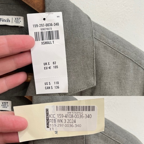 Abercrombie & Fitch Linen-Blend Utility Boiler Suit Jumpsuit Olive Green XS Tall - Picture 15 of 15